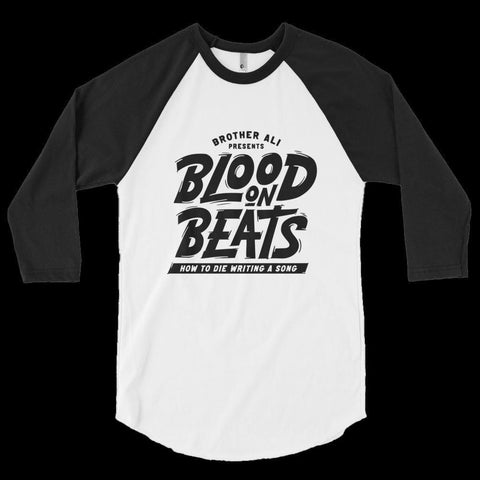 "Blood On Beats" 3/4 Sleeve Softball Tee