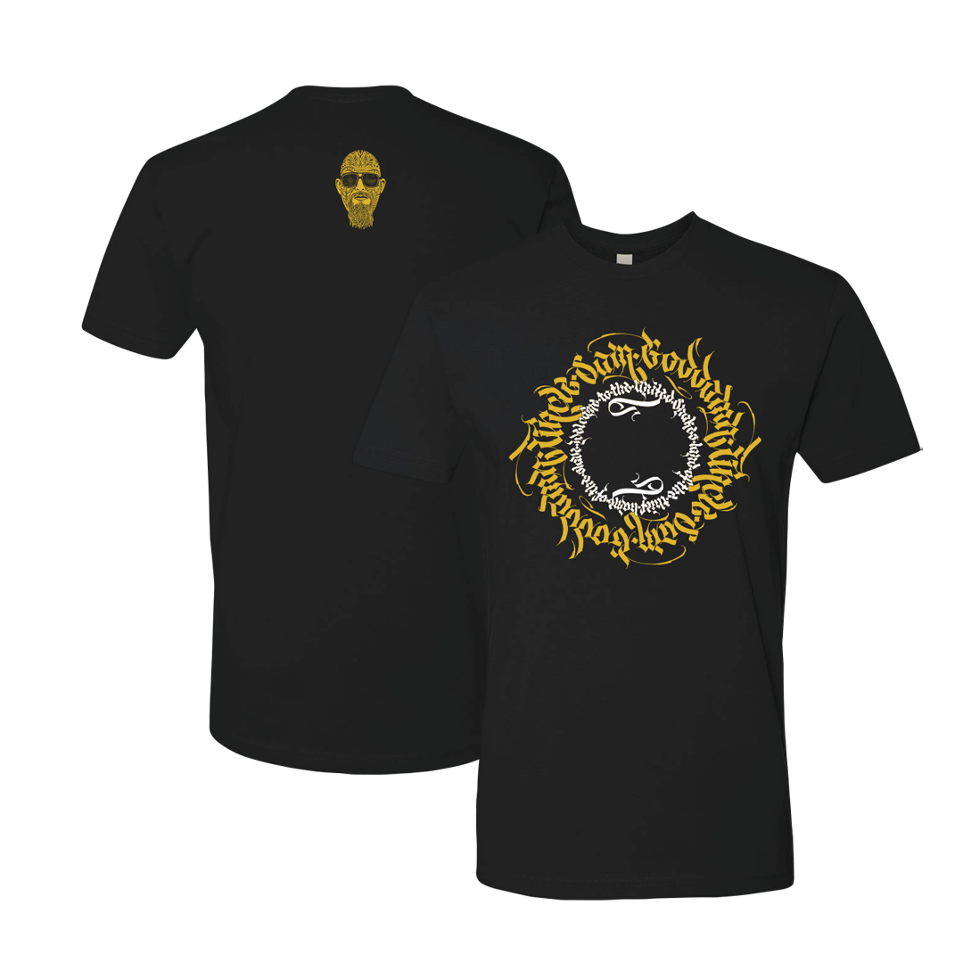 "Uncle Sam" Black Scripted Tee
